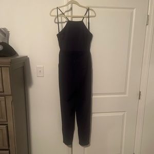 Open Back Navy Blue Jumpsuit